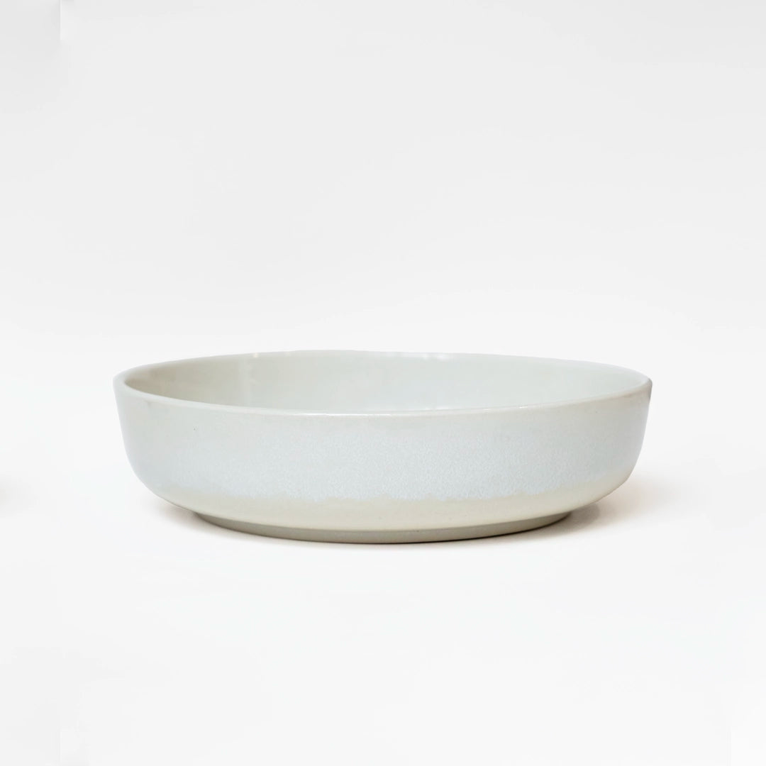Stoneware Yayvan Bowl - İnci Beyaz