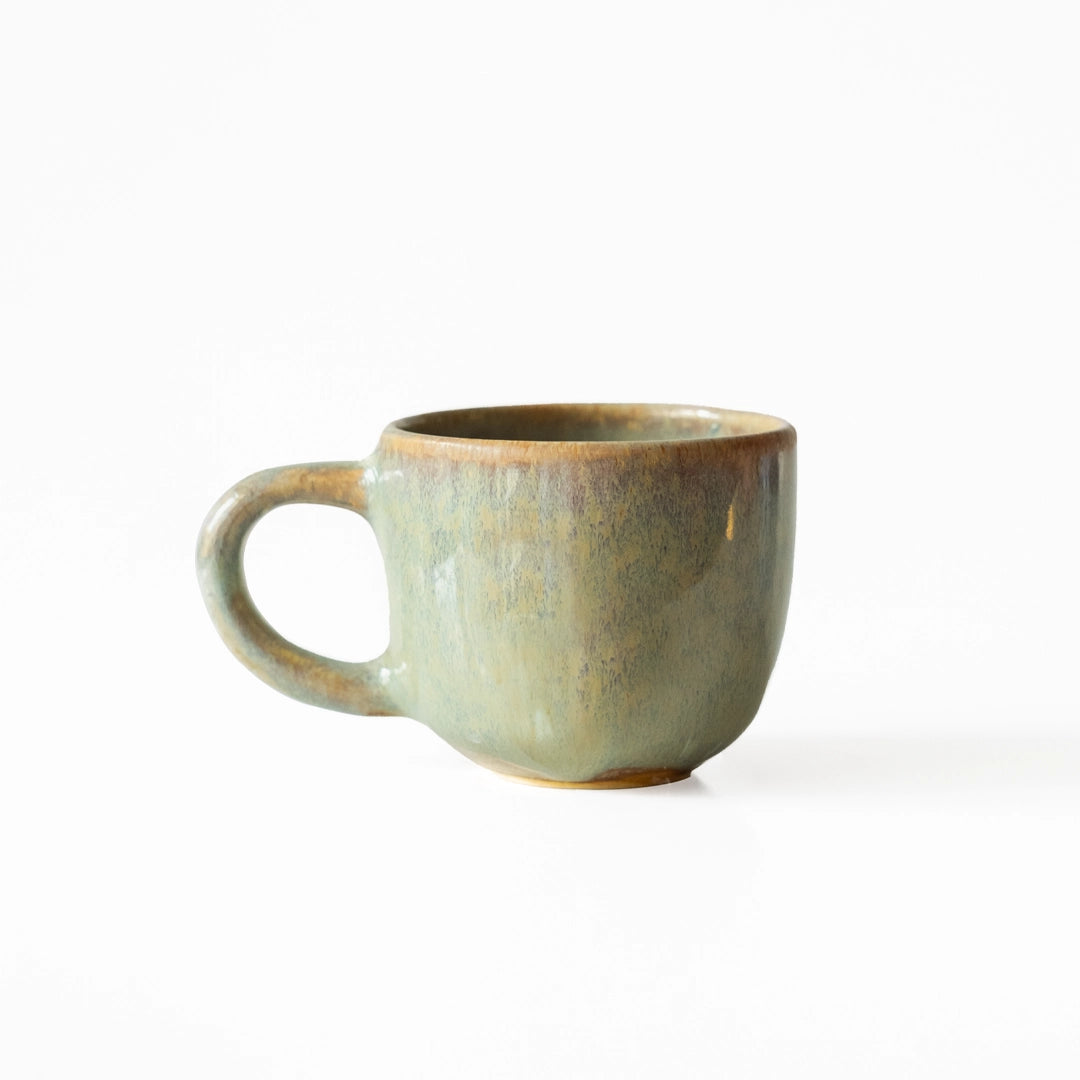 Stoneware Orta Boy Kupa - Müdavim Yeşil