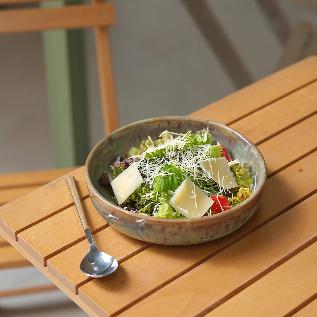 Stoneware Yayvan Bowl - Müdavim Yeşil