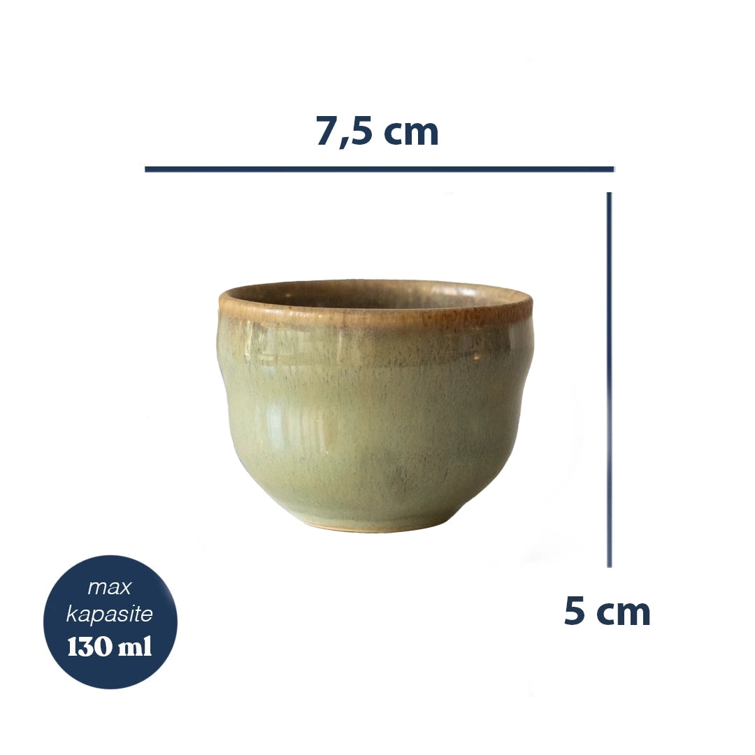 Stoneware Cortado Bardak - Müdavim Yeşil