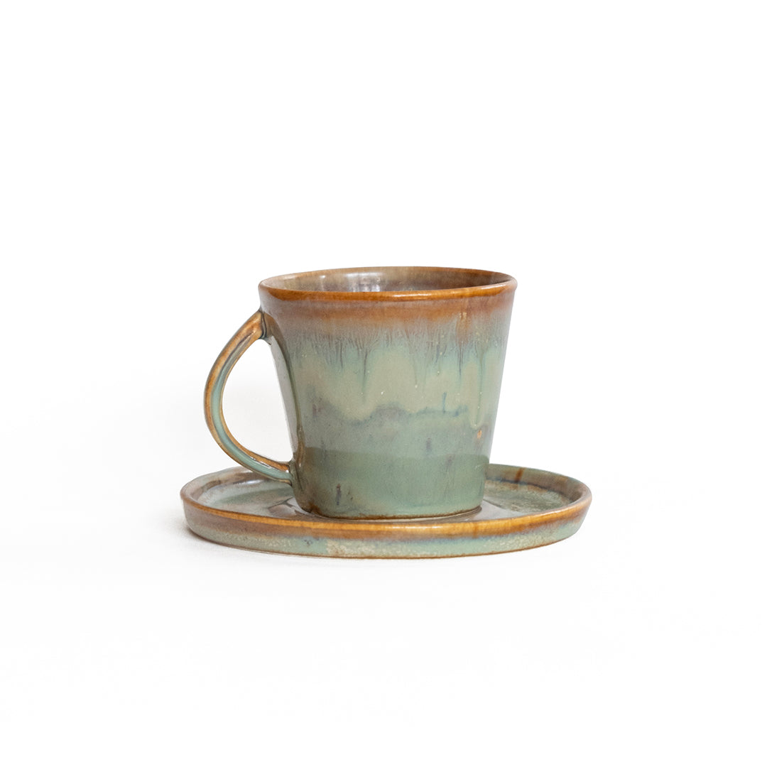 Stoneware Kahve Fincanı - Müdavim Yeşil