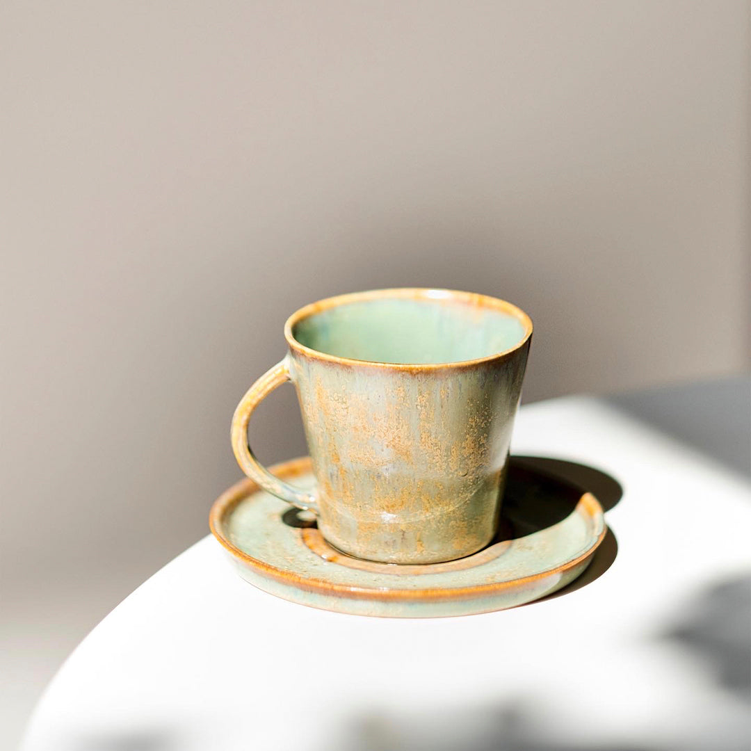 Stoneware Kahve Fincanı - Müdavim Yeşil