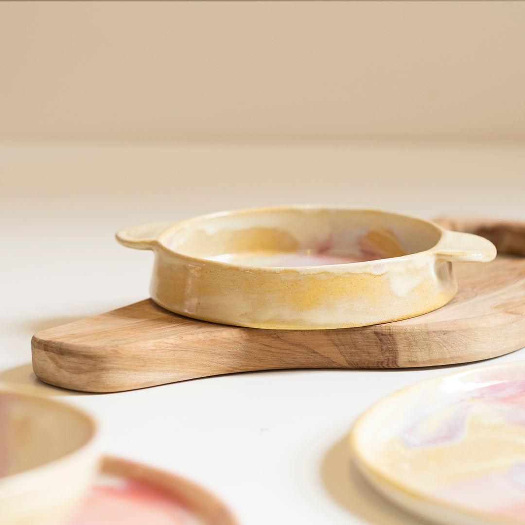 Stoneware Meze Tabağı - Müdavim Pembe