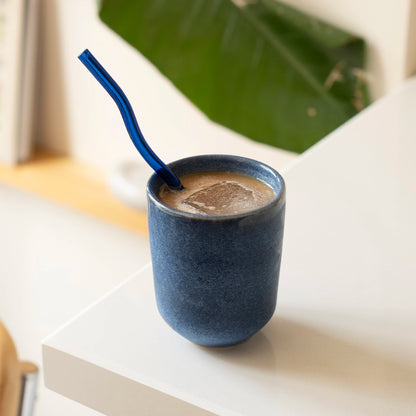 Stoneware Tumbler Bardak - Sayfi Mavi