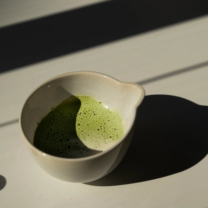 Stoneware Matcha Kasesi - İnci Beyaz