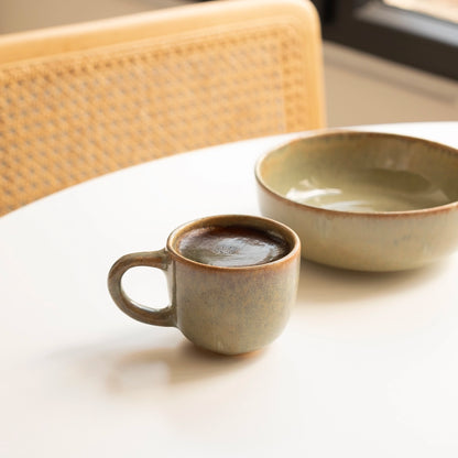Stoneware Orta Boy Kupa - Müdavim Yeşil