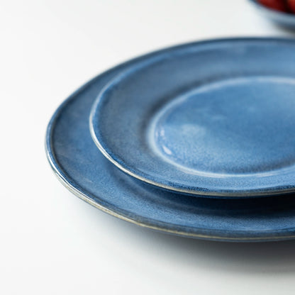 Stoneware Küçük Oval Tabak - Sayfi Mavi