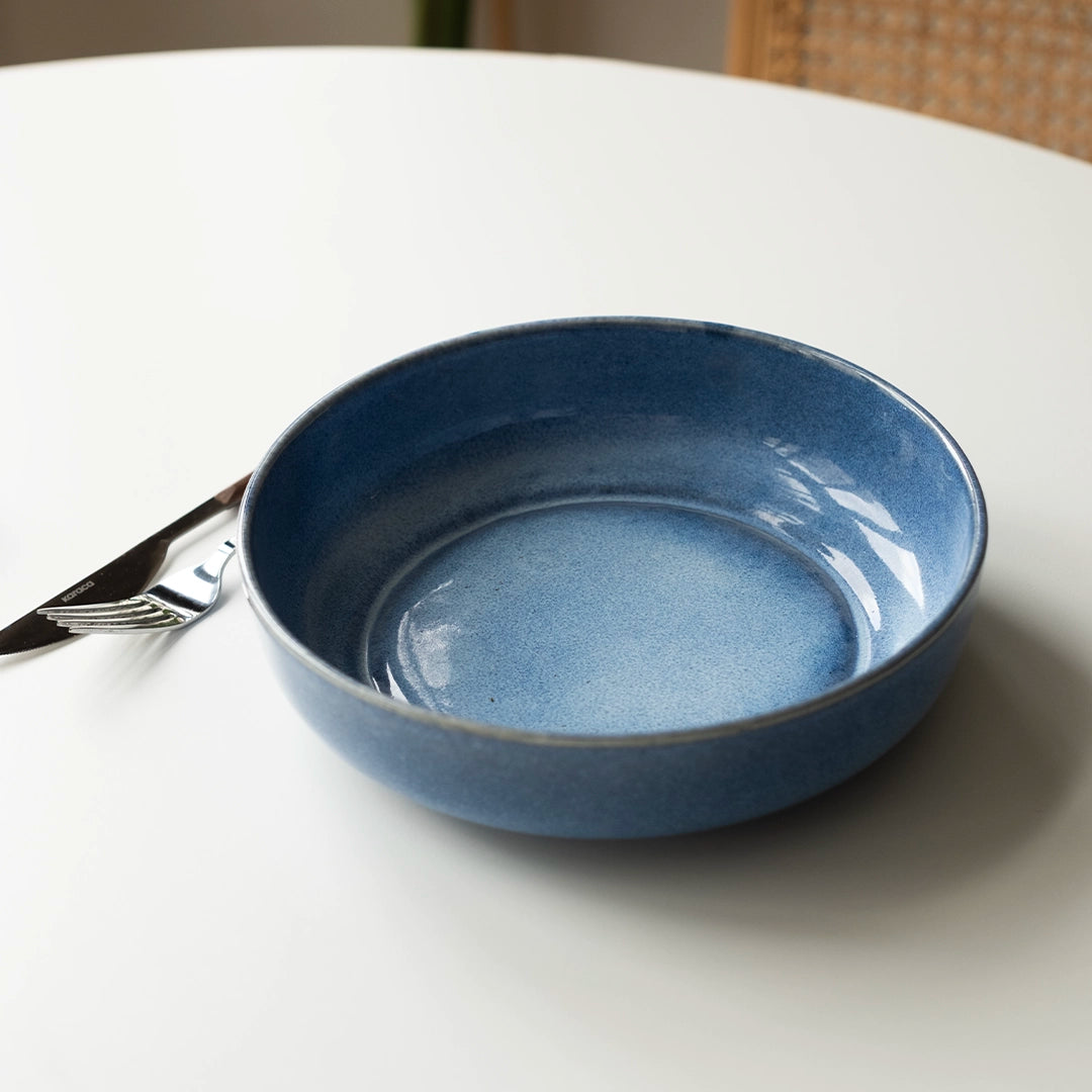 Stoneware Yayvan Bowl - Sayfi Mavi