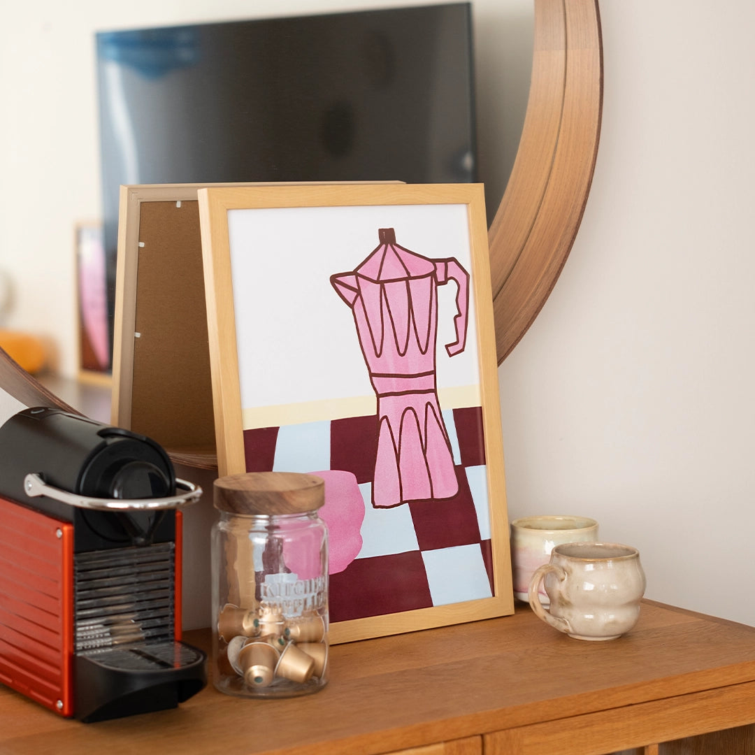Çerçeveli Moka Pot Poster