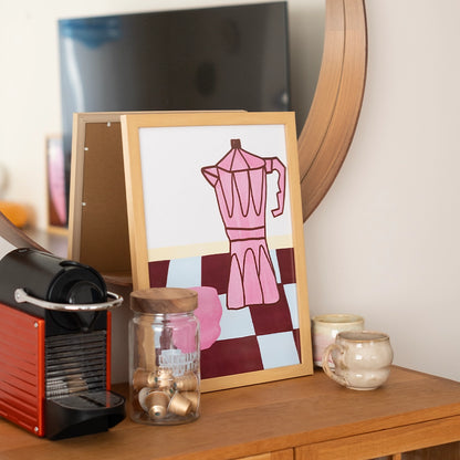 Çerçeveli Moka Pot Poster