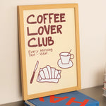 Çerçeveli Coffee Lover Poster - Sarı
