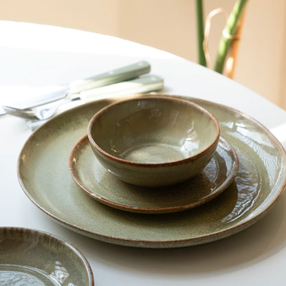 2 Kişilik Stoneware Yemek Takımı - Müdavim Yeşil