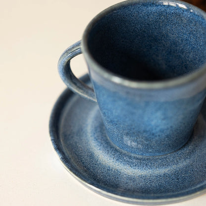 Stoneware Türk Kahvesi Fincanı - Sayfi Mavi
