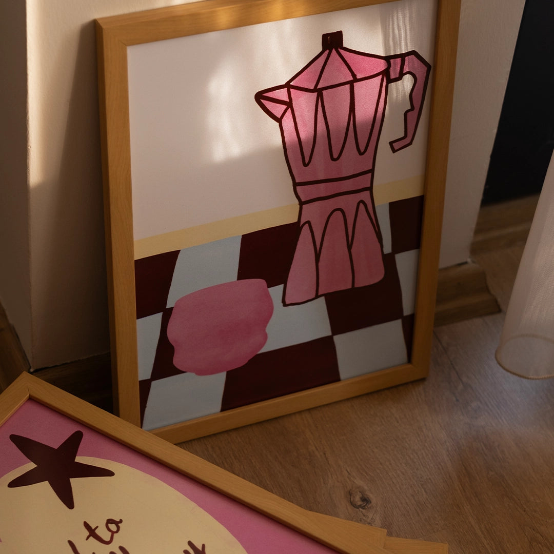 Çerçeveli Moka Pot Poster