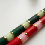 Çizgili 2'li Mum Seti