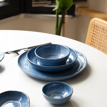 Stoneware Yemek Tabağı - Sayfi Mavi