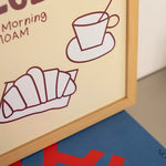 Çerçeveli Coffee Lover Poster - Sarı