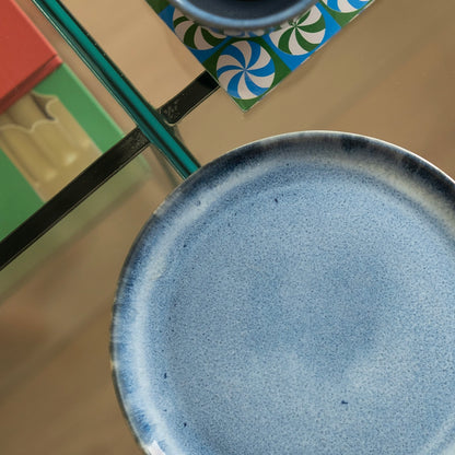Stoneware Tatlı Tabağı - Sayfi Mavi