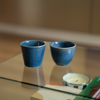 Stoneware Espresso Bardağı - Sayfi Mavi