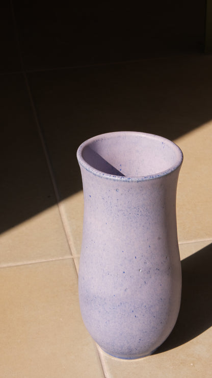 Stoneware Sütun Vazo - Mor