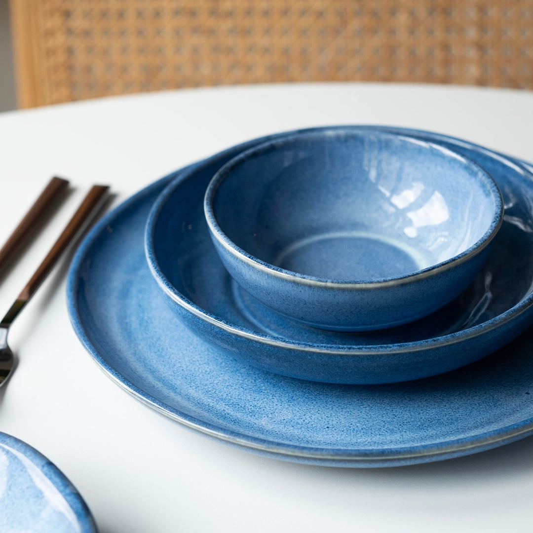 Stoneware Yemek Tabağı - Sayfi Mavi