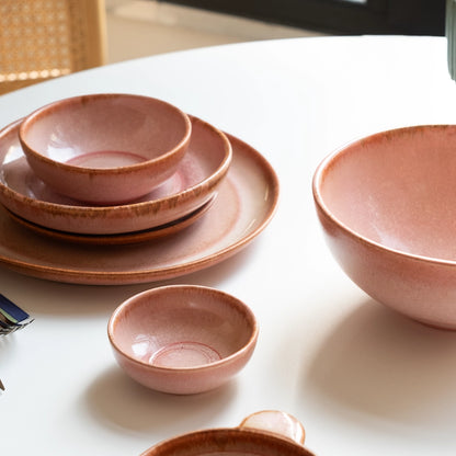 2 Kişilik Stoneware Yemek Takımı - Gonca Pembe