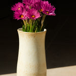 Stoneware Sütun Vazo - Krem