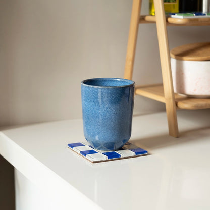 Stoneware Tumbler Bardak - Sayfi Mavi