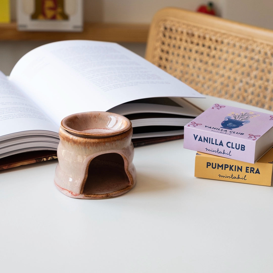 Stoneware Buhurdanlık - Gonca Pembe