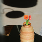 Stoneware Bombeli Vazo - Kahve