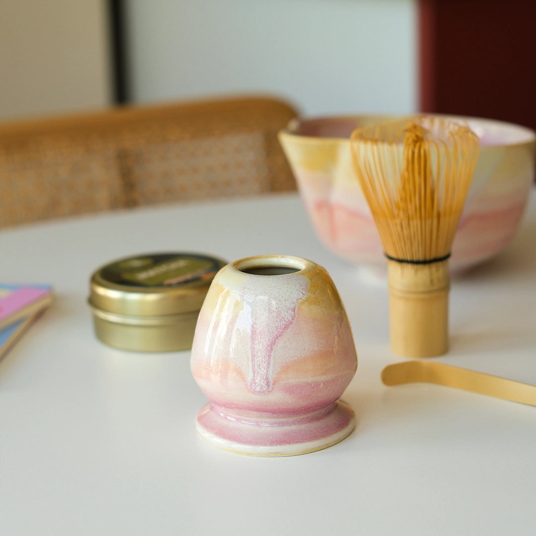 Stoneware Matcha Whisk Tutucu - Müdavim Pembe