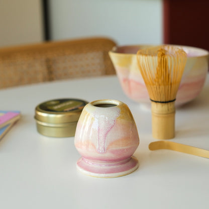 Stoneware Matcha Whisk Tutucu - Müdavim Pembe