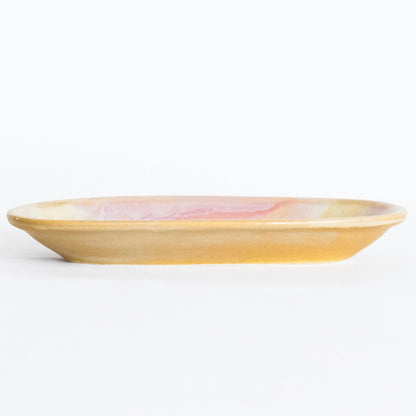 Stoneware Büyük Kayık Tabak - Müdavim Pembe