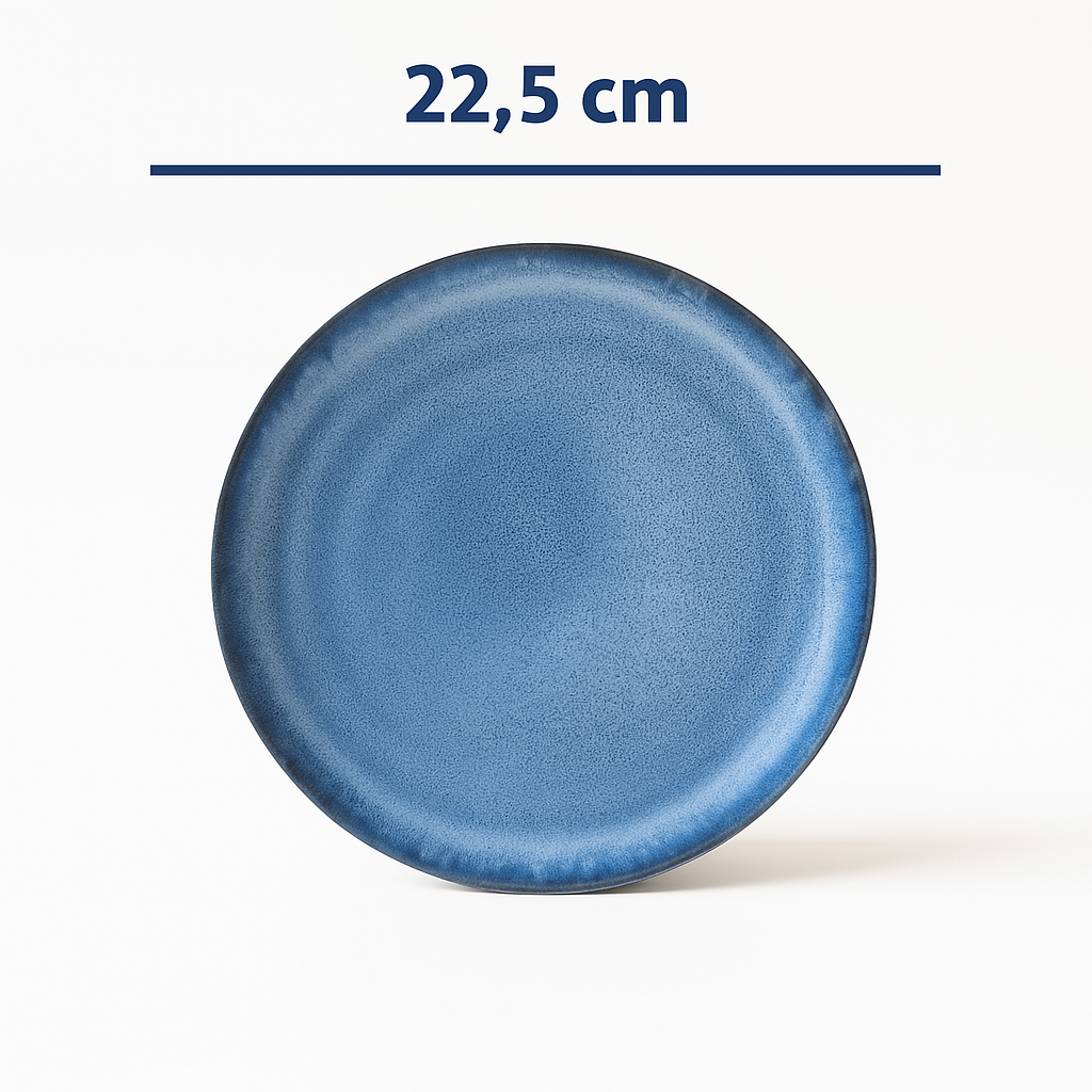 Stoneware Kahvaltı Tabağı - Sayfi Mavi