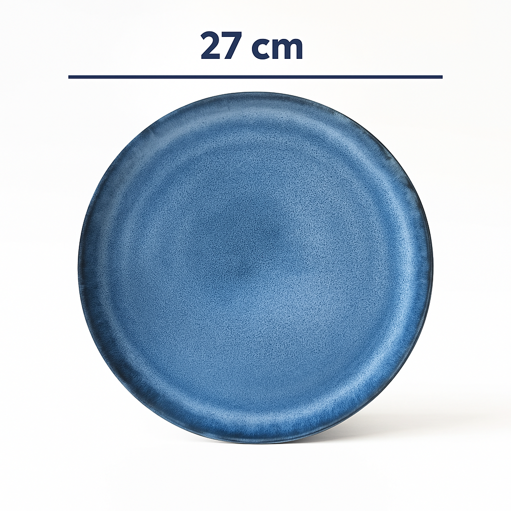 Stoneware Yemek Tabağı - Sayfi Mavi