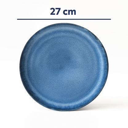 Stoneware Yemek Tabağı - Sayfi Mavi
