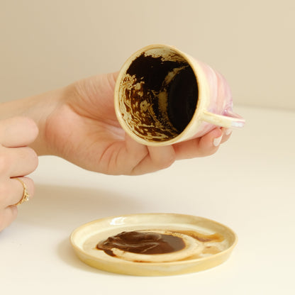 Stoneware Kahve Fincanı - Müdavim Pembe