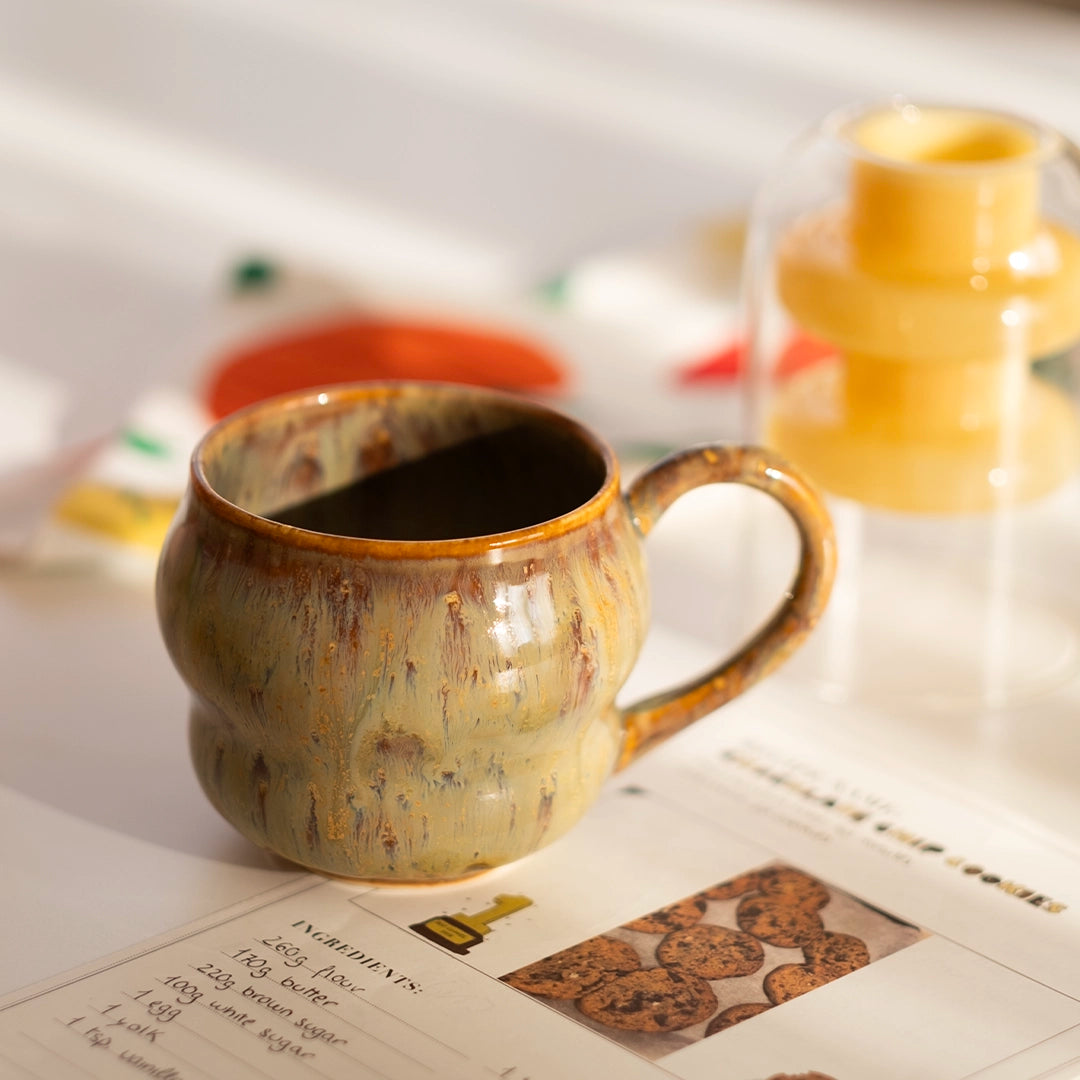 Stoneware Büyük Kupa - Müdavim Yeşil