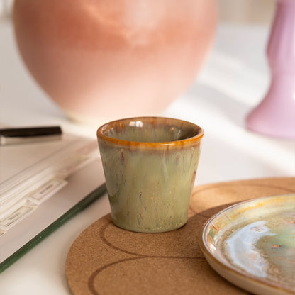 Stoneware Espresso Bardağı - Müdavim Yeşil