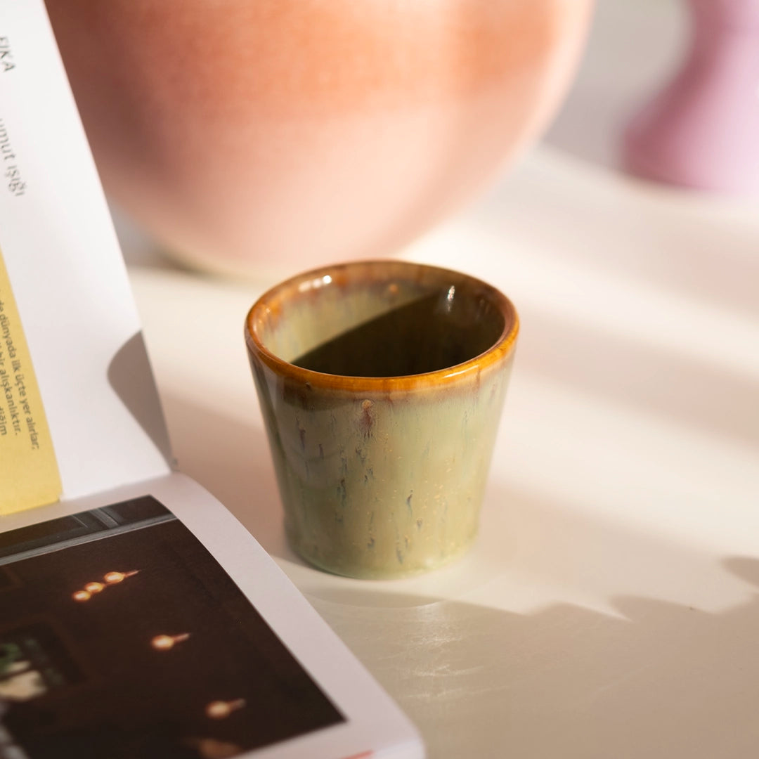 Stoneware Espresso Bardağı - Müdavim Yeşil