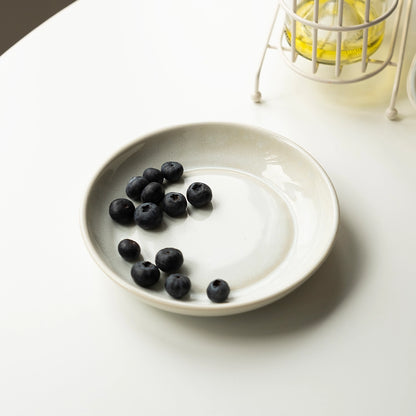 Stoneware Mezelik Tabak - İnci Beyaz