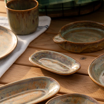Stoneware Kayık Sosluk - Müdavim Yeşil