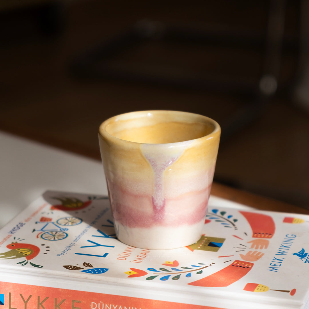 Stoneware Espresso Bardağı - Müdavim Pembe