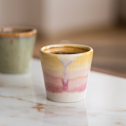 Stoneware Espresso Bardağı - Müdavim Pembe