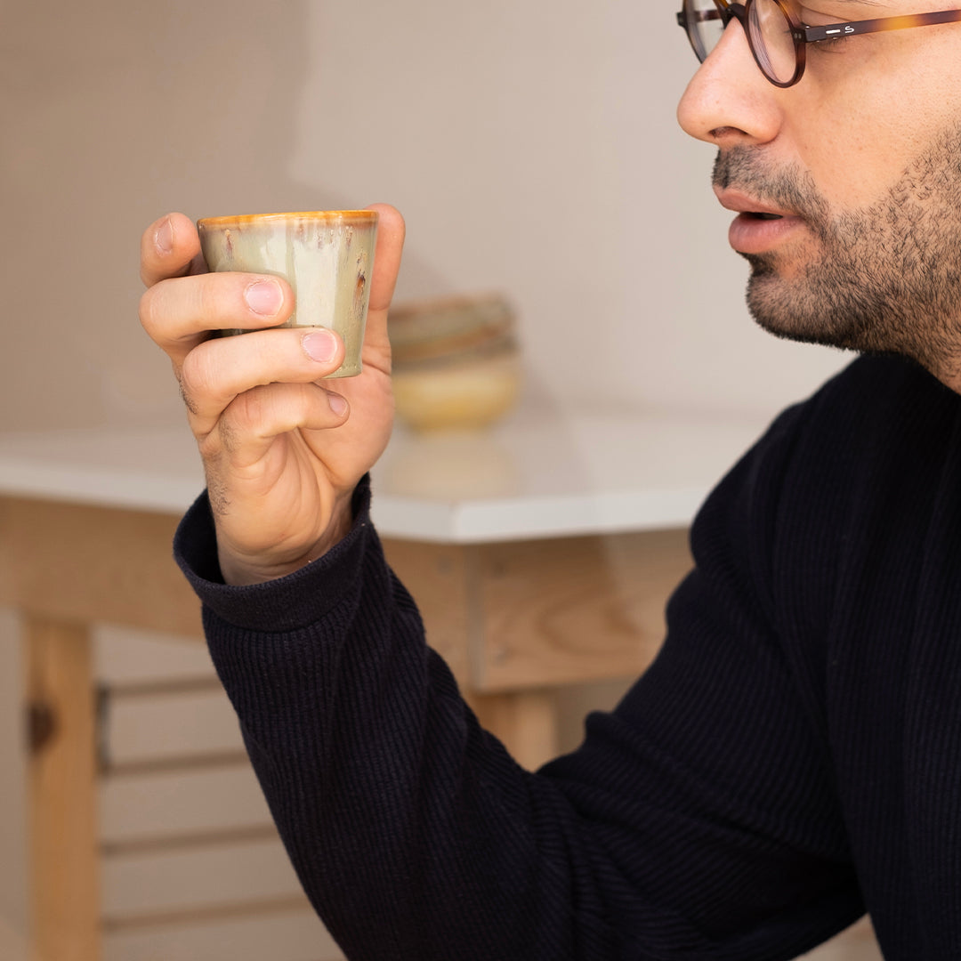 Stoneware Espresso Bardağı - Müdavim Yeşil