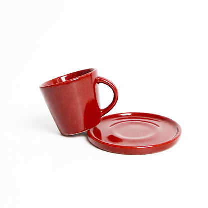 Stoneware Kahve Fincanı - Dem Kırmızı