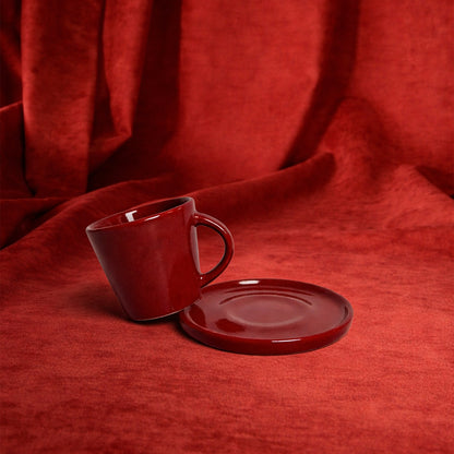 Stoneware Kahve Fincanı - Dem Kırmızı