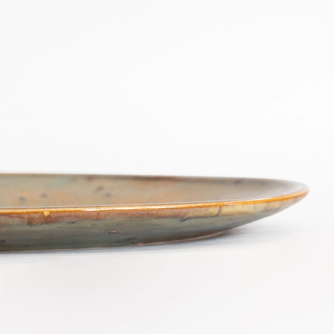 Stoneware Büyük Oval Tabak - Müdavim Yeşil