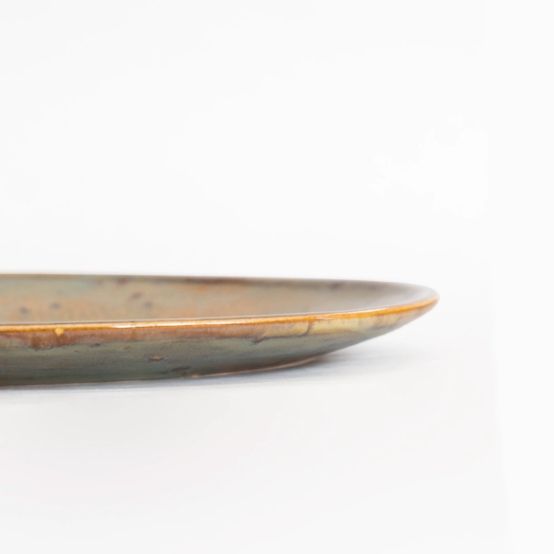 Stoneware Küçük Oval Tabak - Müdavim Yeşil