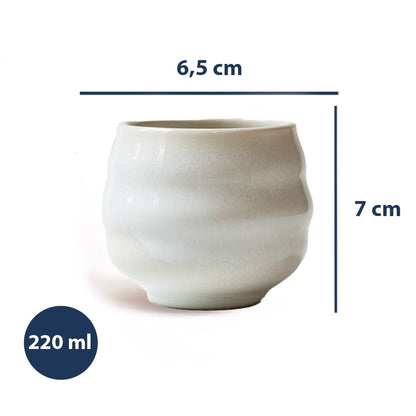 Stoneware Bardak - İnci Beyaz